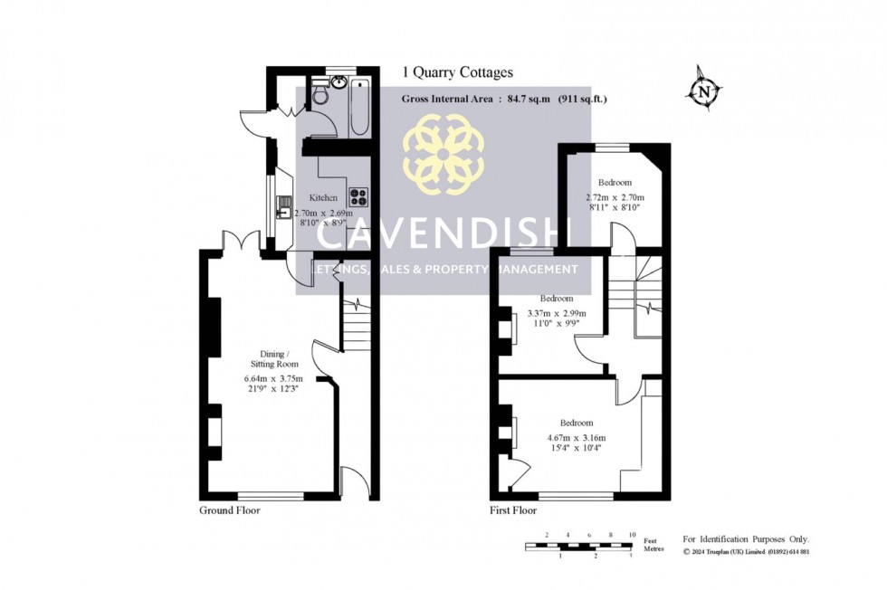 Floorplan for Quarry Cottages, London Road, Sevenoaks