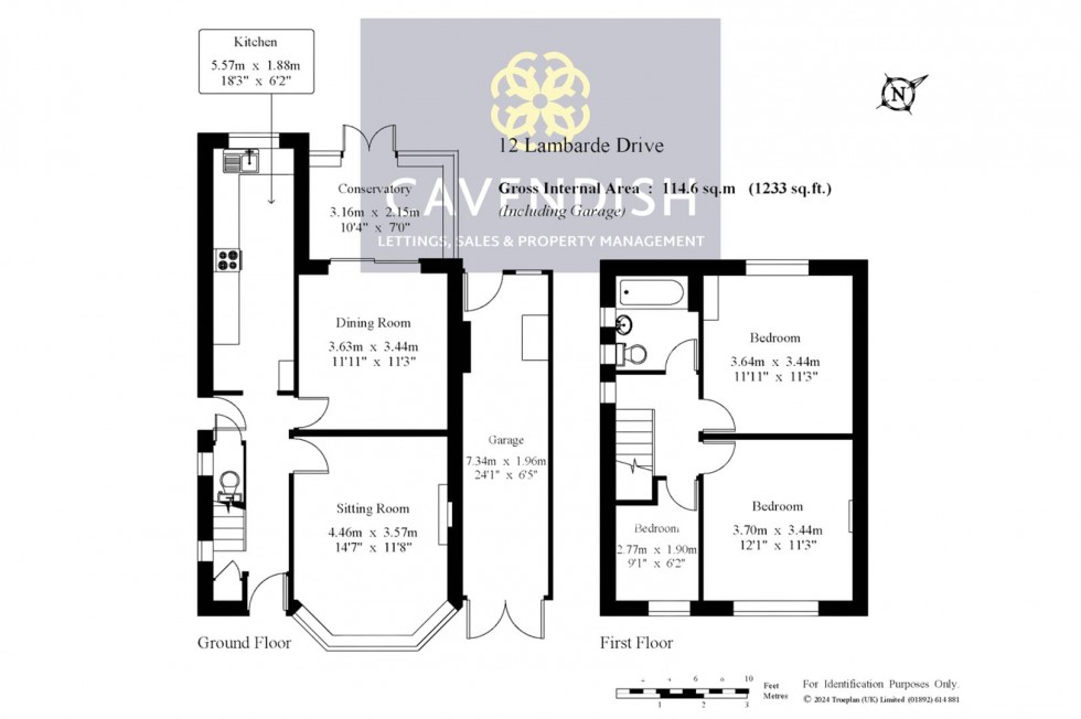 Floorplan for Lambarde Drive, Sevenoaks