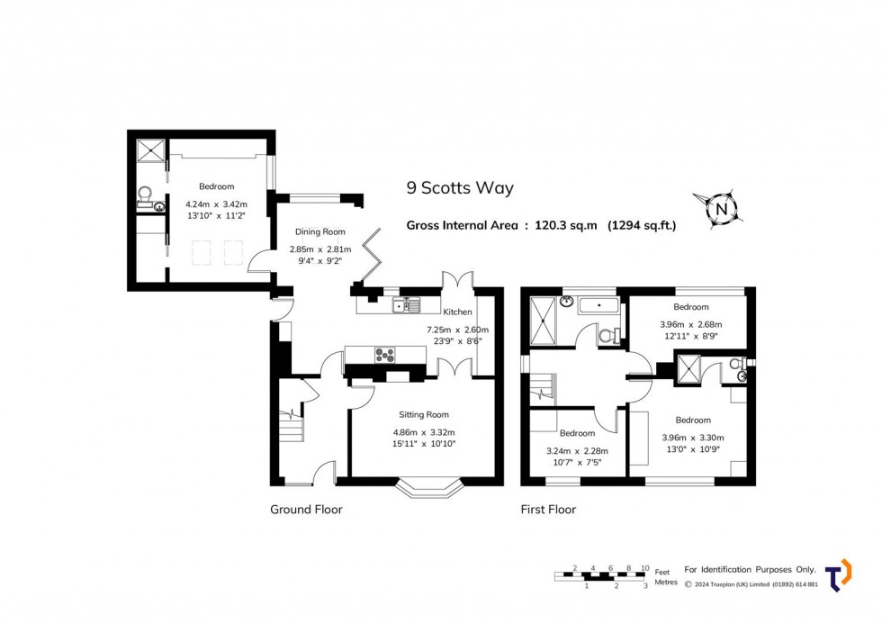 Floorplan for Scotts Way, Sevenoaks