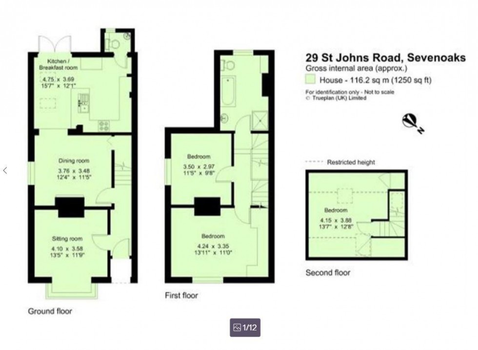 Floorplan for St Johns Road, Sevenoaks